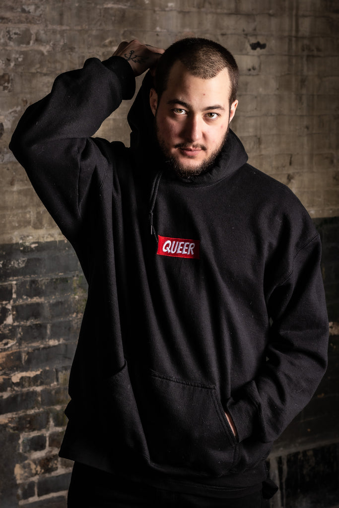get your joey apparel ro walker queer embroidered hoodie in black