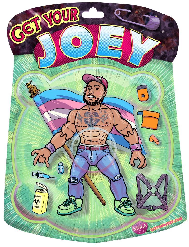 Trans Guy Action Figure Sticker